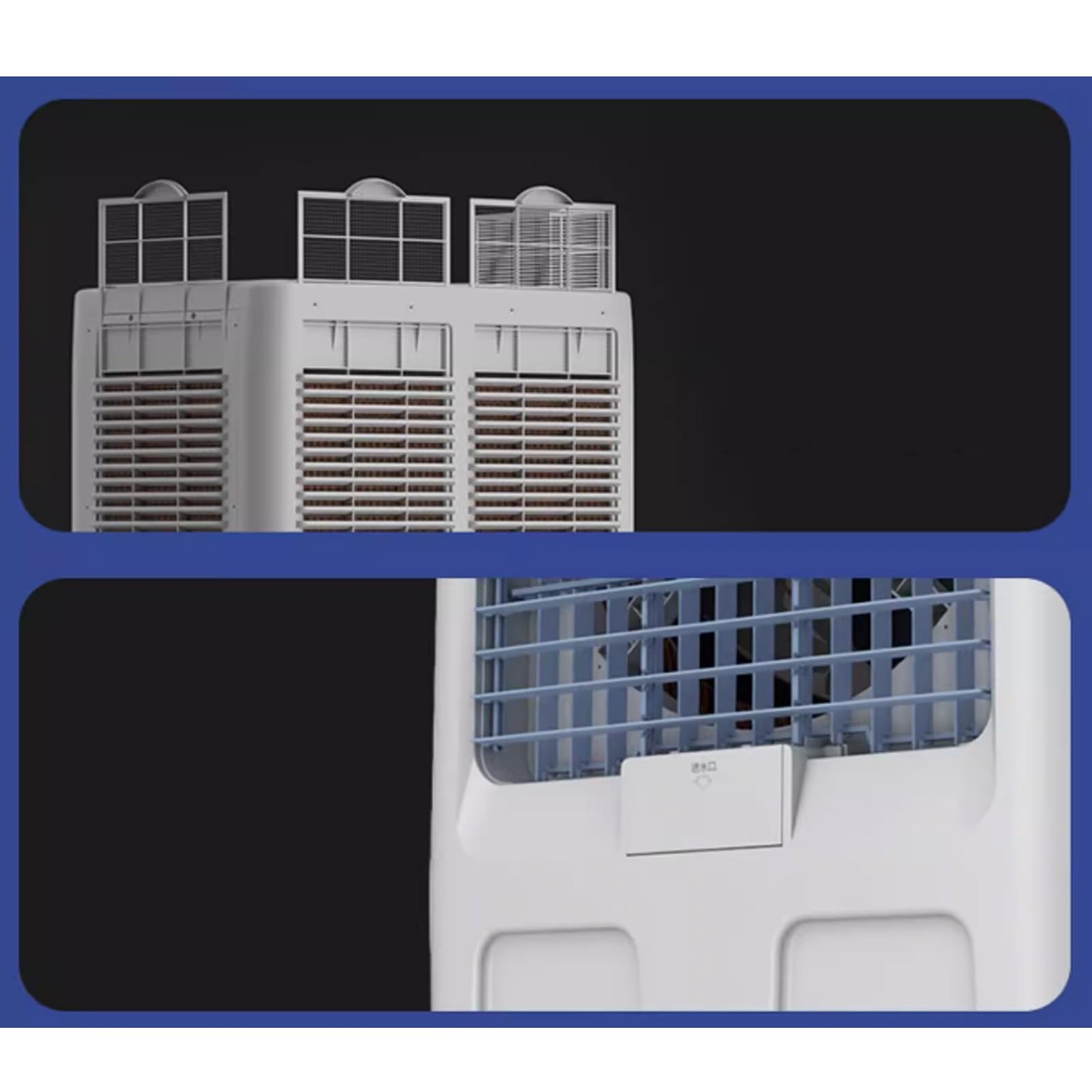Genérico Ventilador Industrial para Aire Acondicionado, Enfriador Grande, Ventilador portátil Comercial refrigerado por Agua para el hogar, Garaje, Gimnasio y Oficina.