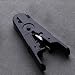 SagaSave Coaxial Cable Stripper Rotary Stripper for Flat or Round UTP, STP Wire Coax Coaxial Stripping Tool(Black)