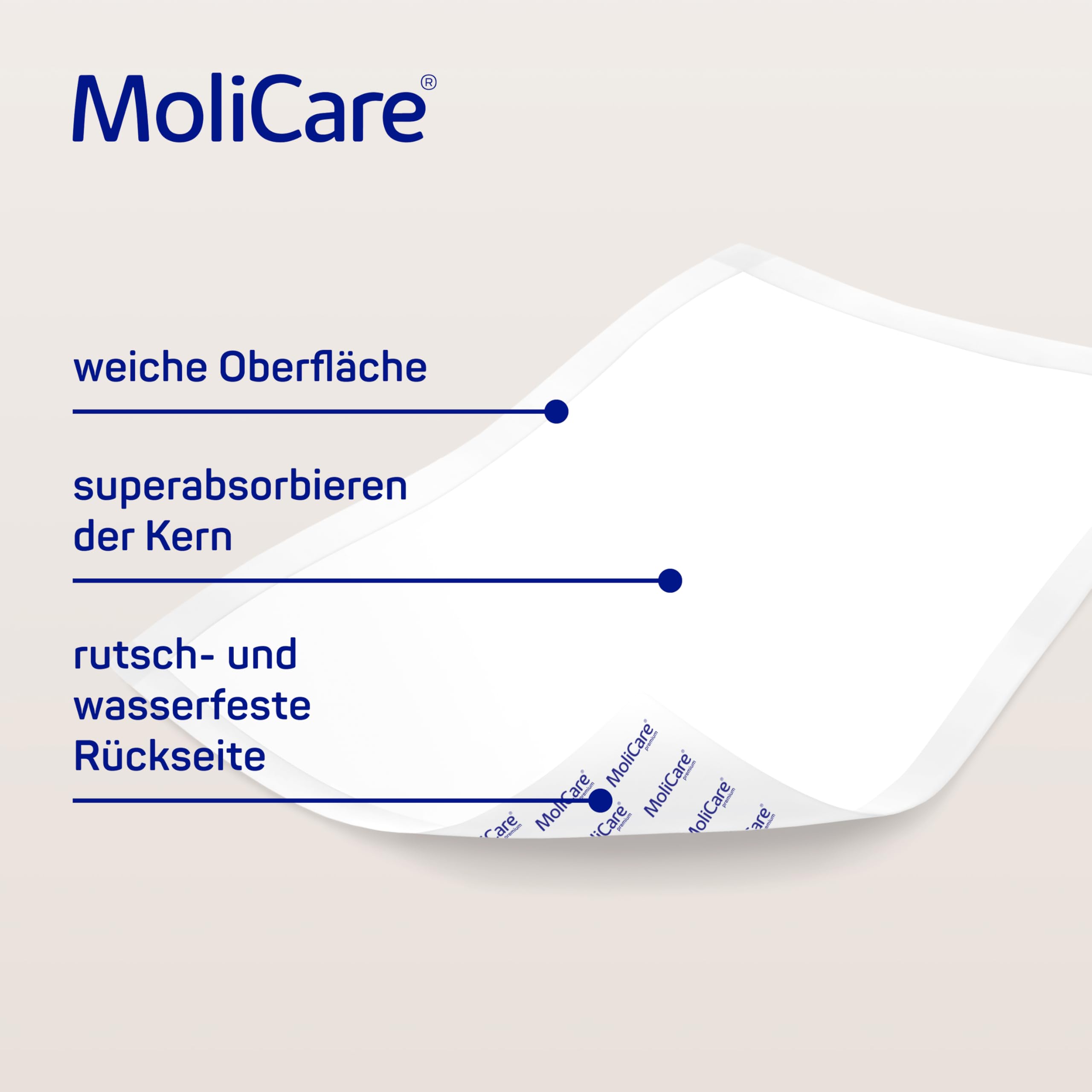 Molicare Premium Bed Mat 9 Gouttes : Alèse de lit avec Noyau Absorbant en Flocons de Cellulose, 60 x 90 cm, 15 pièces