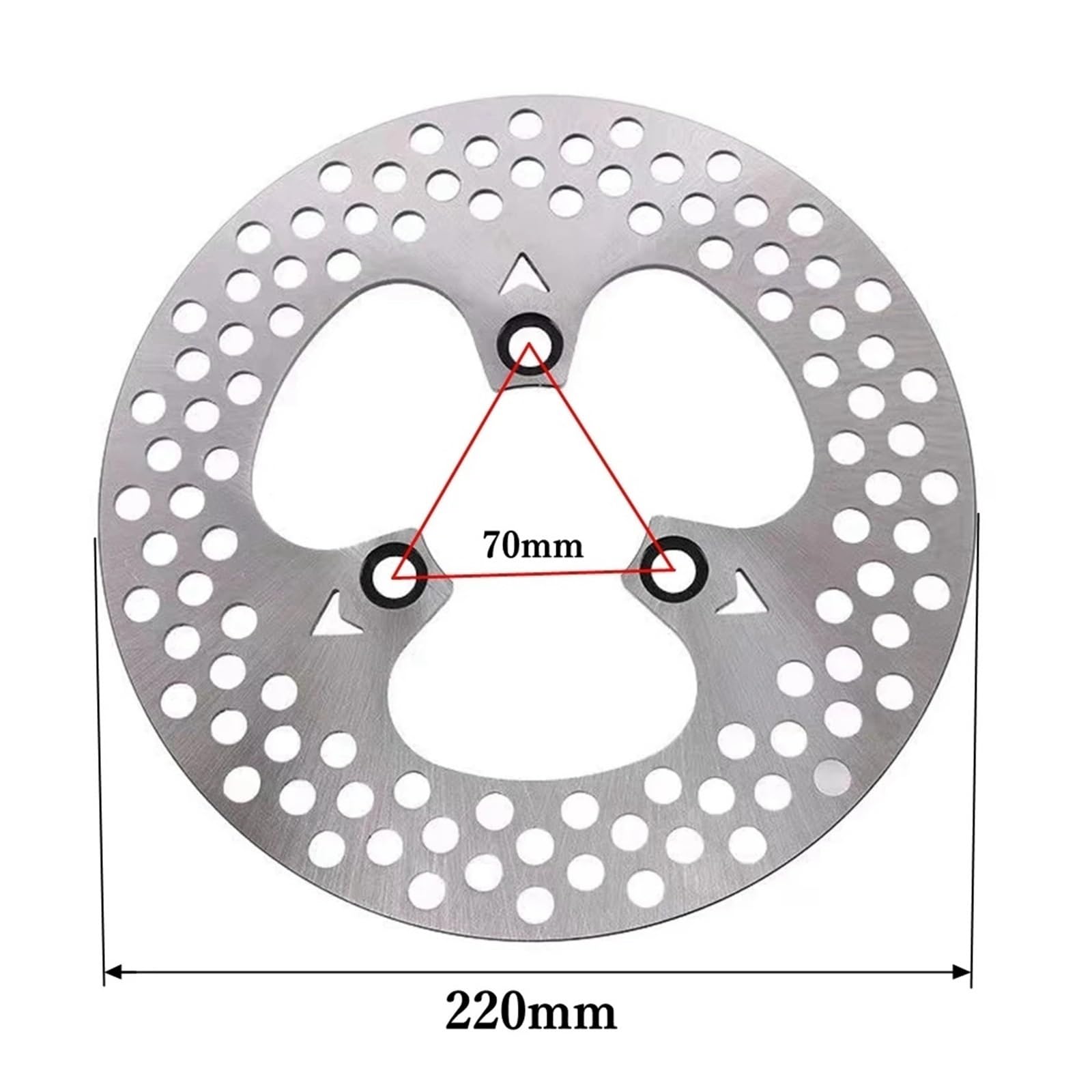 Disco freno flottante Disco Freno Anteriore Universale Per Scooter Moto 220mm-7.0 Flottante Per Aerox BWS FORCE RSZ JOG Per M3 Niu(220 Disc black-B)