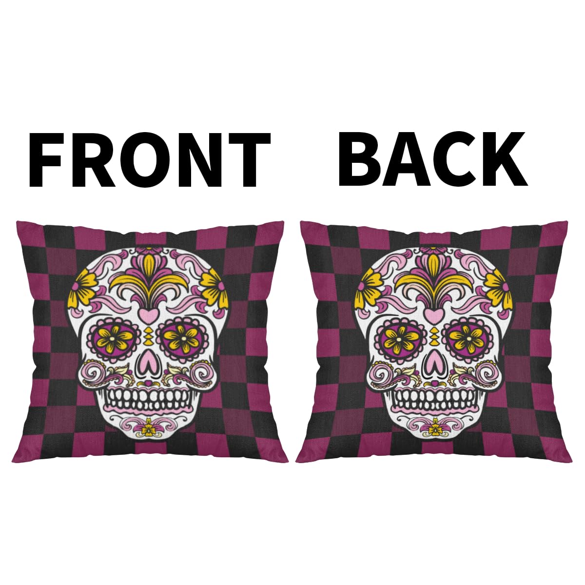 Juego De 4 Fundas De Almohada De Halloween Con Diseño De Gato Negro, 18 X 18