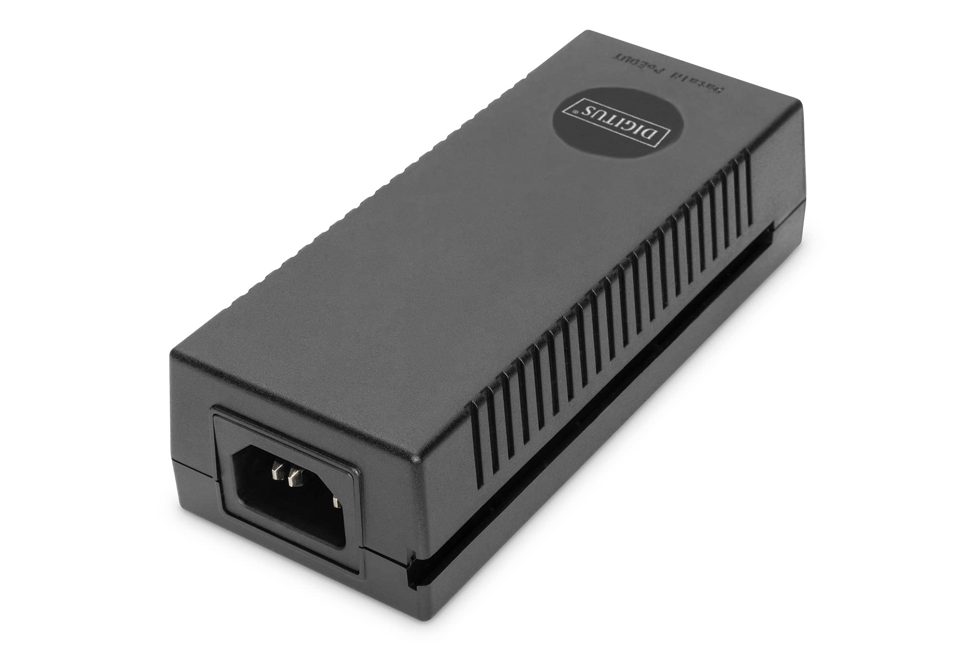 DIGITUS Ethernet PoE+ Injecteur - 10 Gigabit - Budget Power Over Ethernet de 30 W - IEEE 802.3af/at - Détection Automatique des périphériques PoE - Portée de 100m - Noir