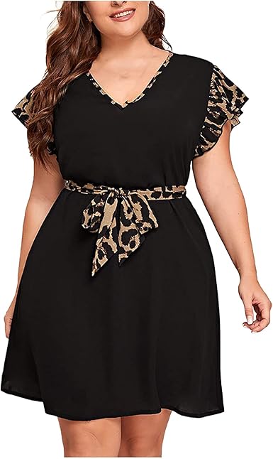 plus leopard midi dress