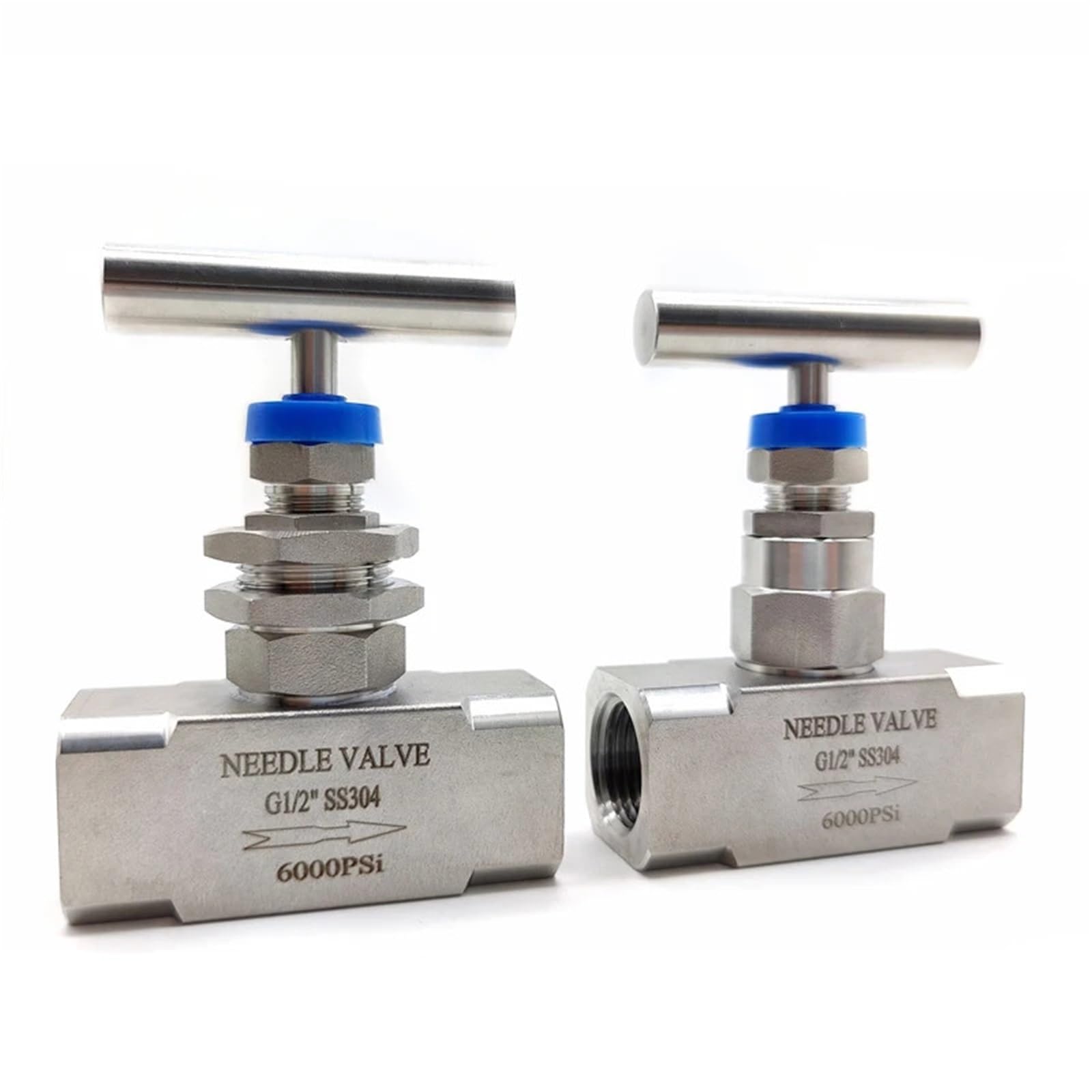 Xuehonfxb Women's One Color High Pressure Stainless Steel Needle Valve 6000 Psi - 1/4", 3/8", 1/2" Thread Globe Valve 1Pcs(3/8In Npt-Ordinary Type)