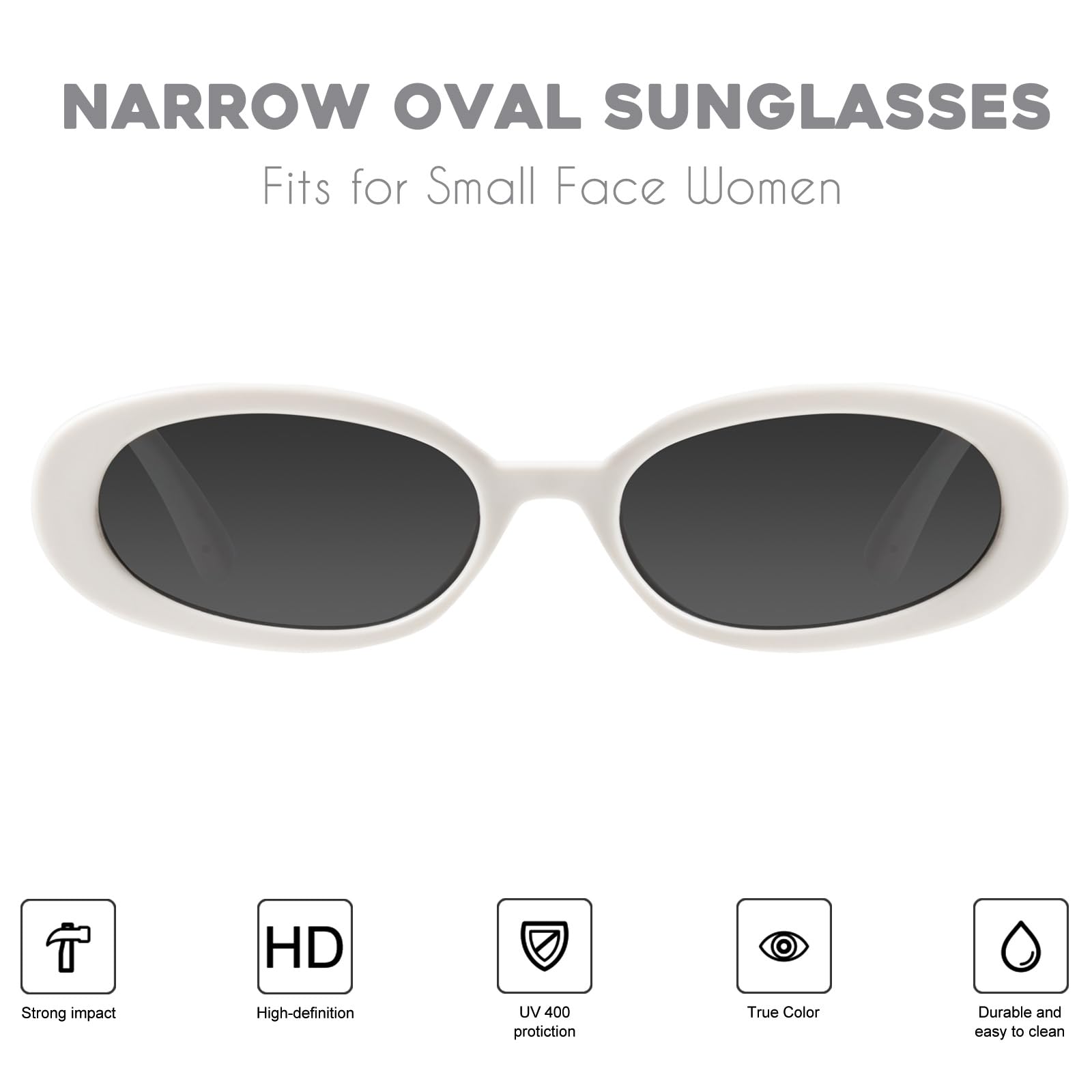 Retro Oval Sunglasses UV400 Protection Lightweight Small Frame Retro Oval Sunglasses for Women Men Small Sunglasses Trendy  main image 4
