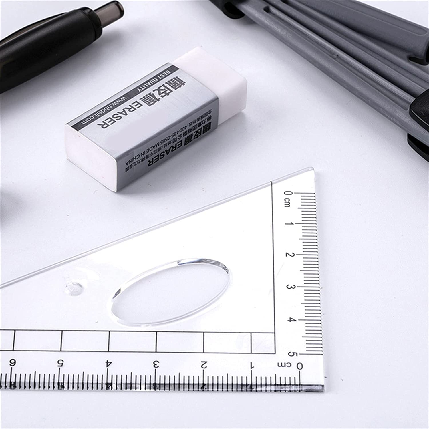 AKAZI Kompass Geometrie Professioneller Kompass Zeichnen Kompass Lineal Kit Studenten Schule Schreibwaren Prüfung Mathe Lernwerkzeuge Geschenke (8 Teile/Set) Zeichenkompass