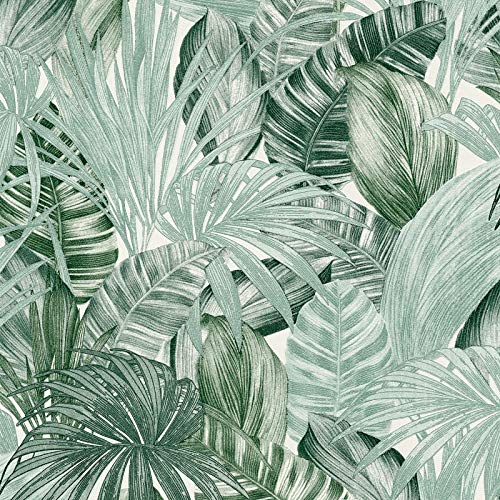 Papier peint feuille de palmier | Papier peint vert foncé
