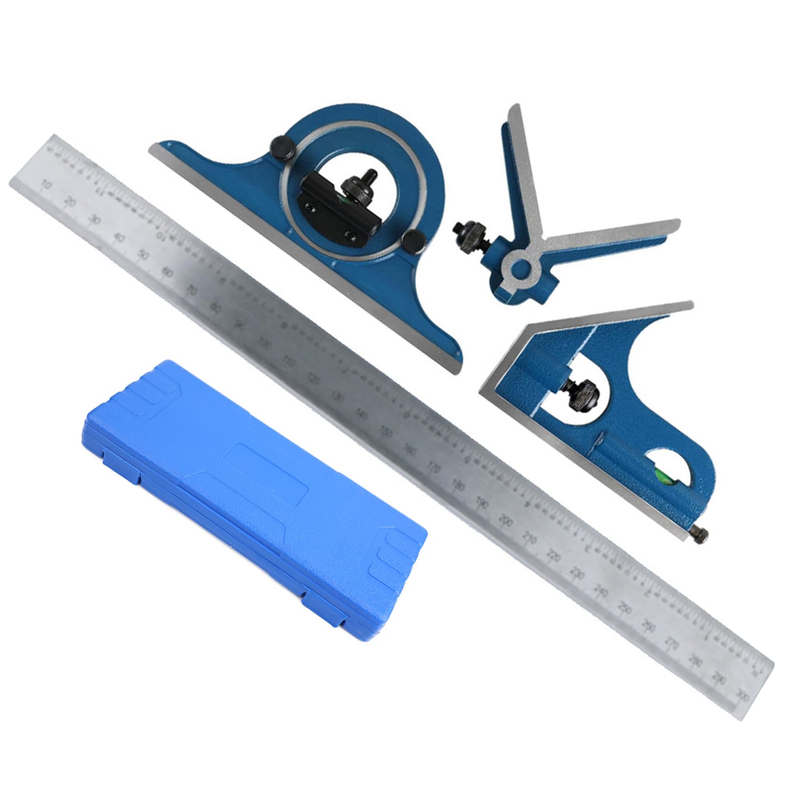 Set di strumenti di misurazione essenziali per la lavorazione del legno, 180 gradi, 300 mm, adatto per ingegneri di falegnameria, progetti di ingegneria, modelli e strumenti