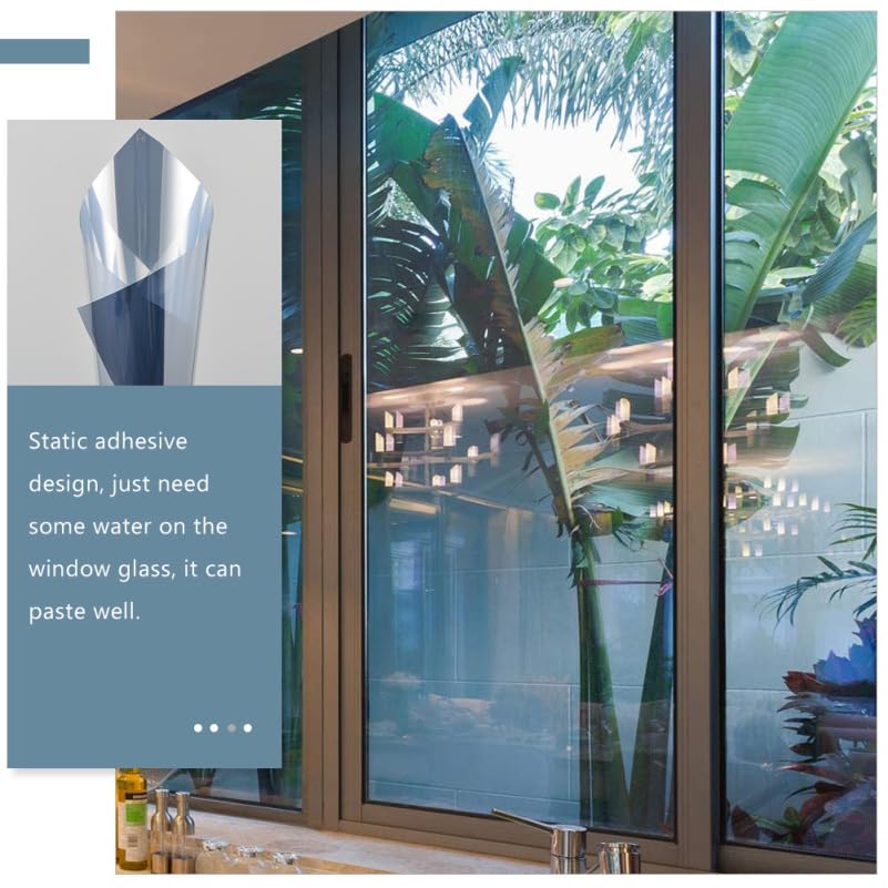 3 pack película de privacidad para ventanas espejo plata miniatura 7