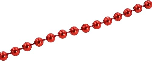Miniatura 2 de Mandala Crafts Rollo de perlas rojas de imitación de 0.157 in, guirnalda de perlas decorativas de 44 yardas para bodas, árbol de Navidad, arreglos