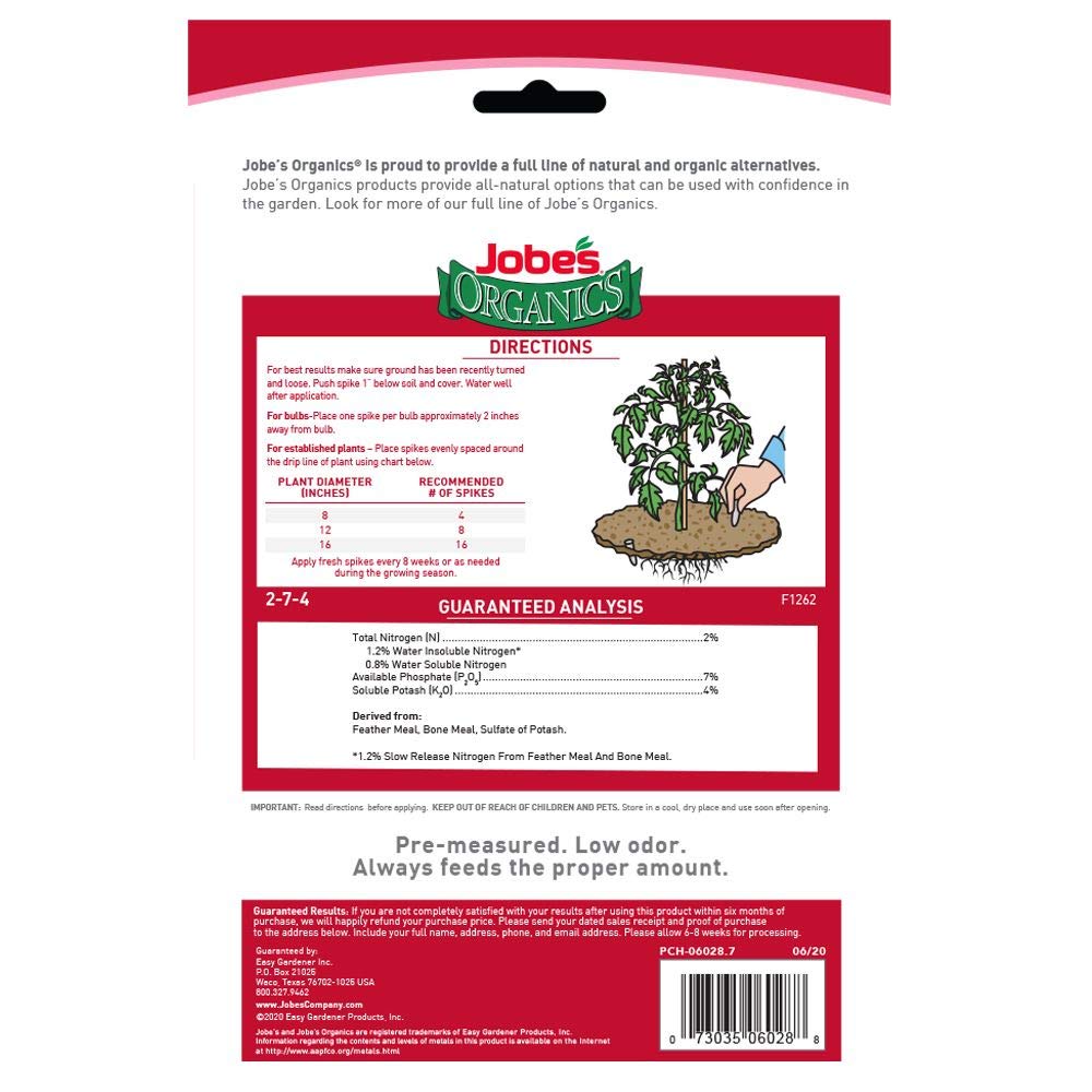 Jobe's Organics Vegetable & Tomato Fertilizer Spikes, 50 Spikes Buy