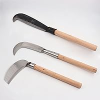 Vista 5 de Paquete de 3 martillos de trineo de 12 pulgadas de repuesto para mango de madera con agarre de hacha, hoz de acero, hoz, palas de madera dura