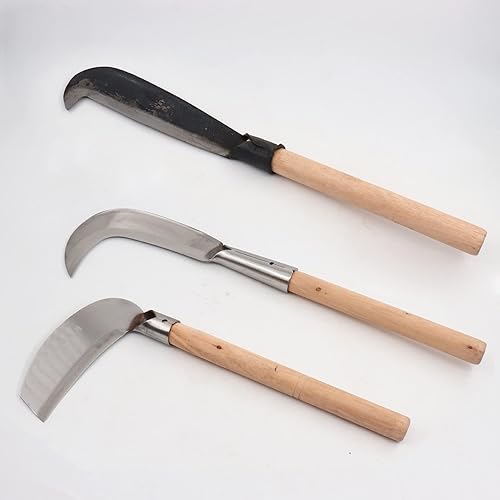 Miniatura 9 de Paquete de 3 martillos de trineo de 12 pulgadas de repuesto para mango de madera con agarre de hacha, hoz de acero, hoz, palas de madera dura, para