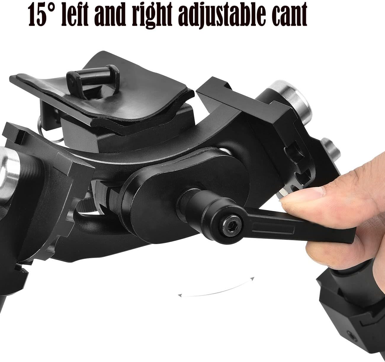 Tactical Carbon Fiber Swivel Bipod Wide Stance Adjustable for Long Range Hunting and Shooting (Sling Stud)