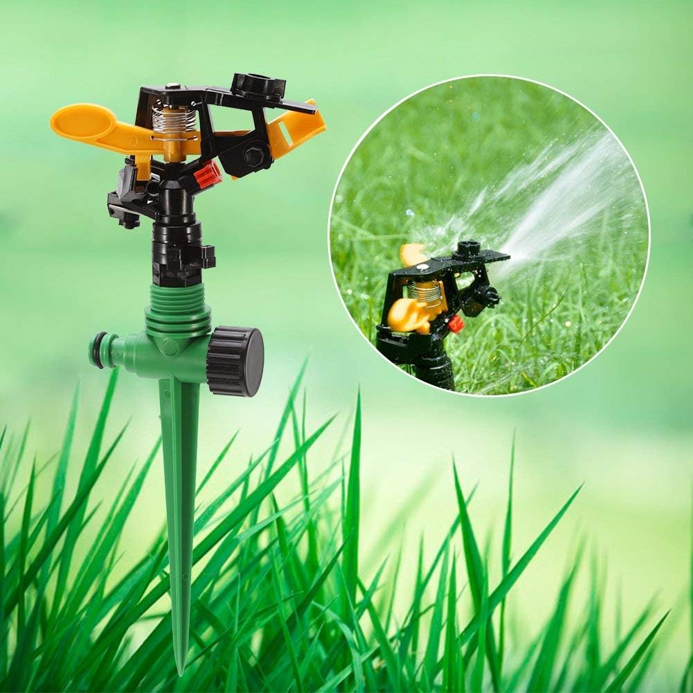 2PCS 360 ° Rotatif Arroseur Pulvérisateur à Eau Ajustable Durable,Gicleurs à Percussion pour Jardin Pelouses Outil Irrigation Arrosage Système Refroidissement par Brouillard Jardinage — vue 5
