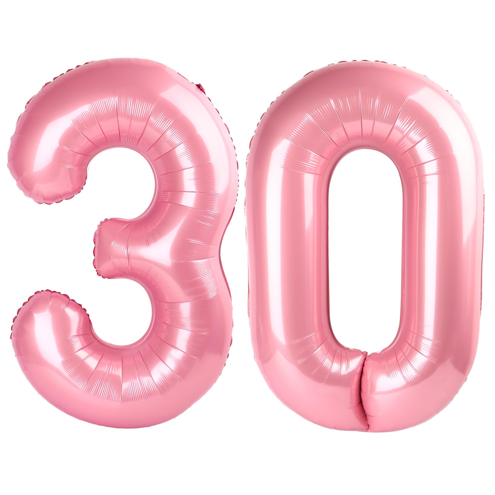 30 Balloon 40 inch Pearl Pink Number Balloons for 30th Birthday Decorations