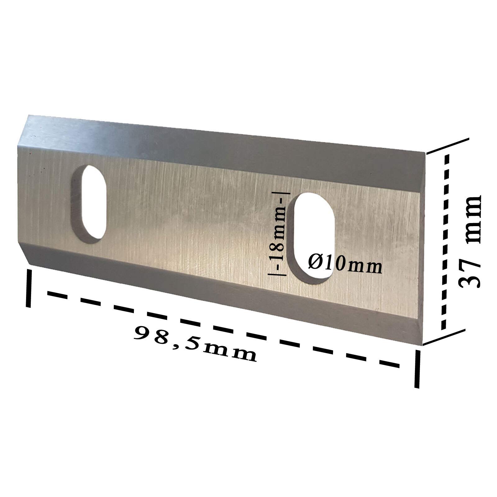 Juego de 3 cuchillos para FM4DDE FM6DD y FM6DDES (2 cuchillas reversibles, 4 tornillos y tuerca de 16 mm)