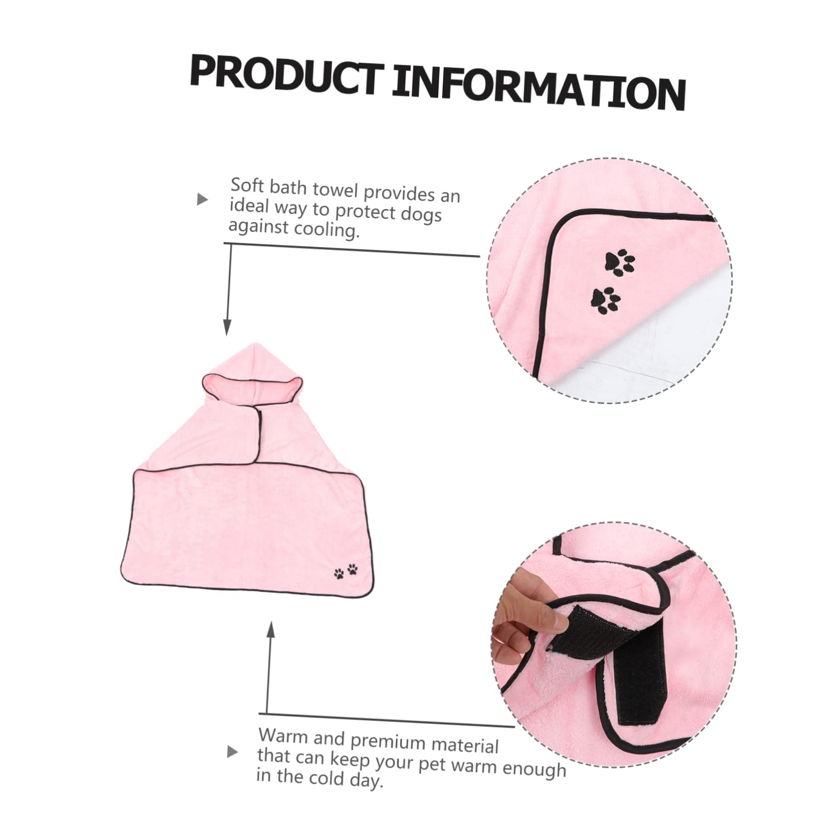 BESPORTBLE 2 Pièces Peignoir pour Animaux De Compagnie Serviette De Bain pour Chat Serviette De pour Chien Serviettes De Corps Serviettes pour Chien pour Sécher Les Chiens Serviettes De Bain