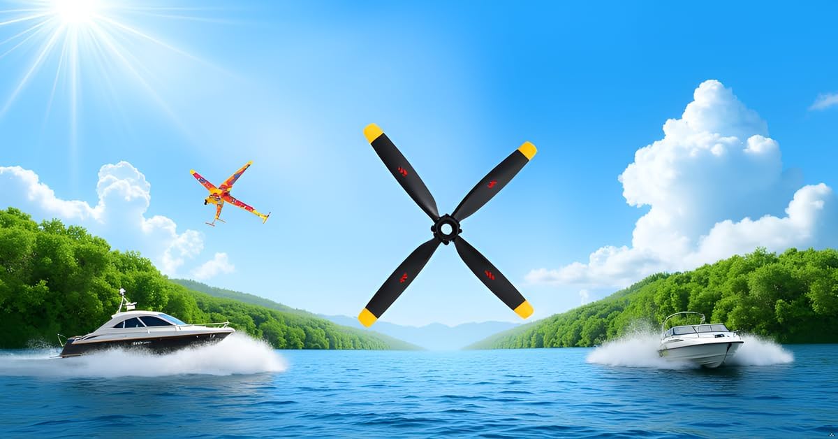 Alomejor RC Propeller, Replacement, Aircraft Propeller Lightweight Design for hobbyists Racing Flying and Outdoor Activities