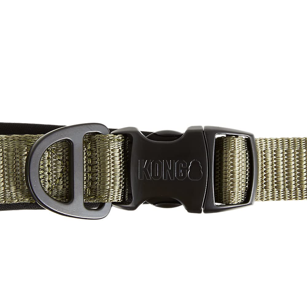 Kong Comfort - Correa de Control rápido Ultra Duradera con Mango Acolchado Manos Libres de 6 pies (Verde)