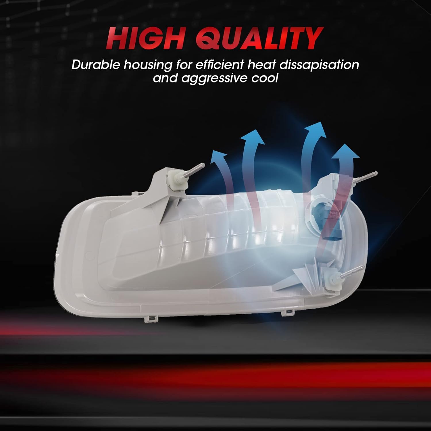 Driving Fog Lights Lamps Assembly OE Style Replacement for 2004-2006 Ford F150 with H10 12V 42W Halogen Bulbs(Clear Lens)