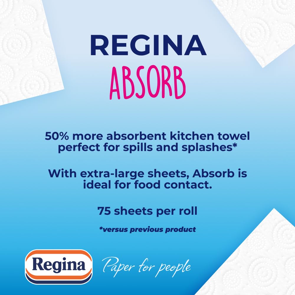 Image secondaire de Rouleaux de Cuisine Regina XXL Absorb - 8 Rouleaux Extra Longs et Absorbants