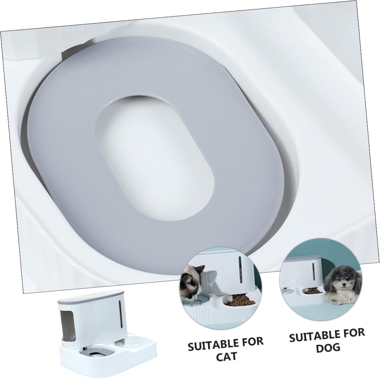 DOITOOL Distributeur Automatique d'eau et Nourriture pour Animaux Gamelle Amovible Grosse Capacité Design Anti-Débordement pour Chiens et Chats Usage Domestique et Voyage
