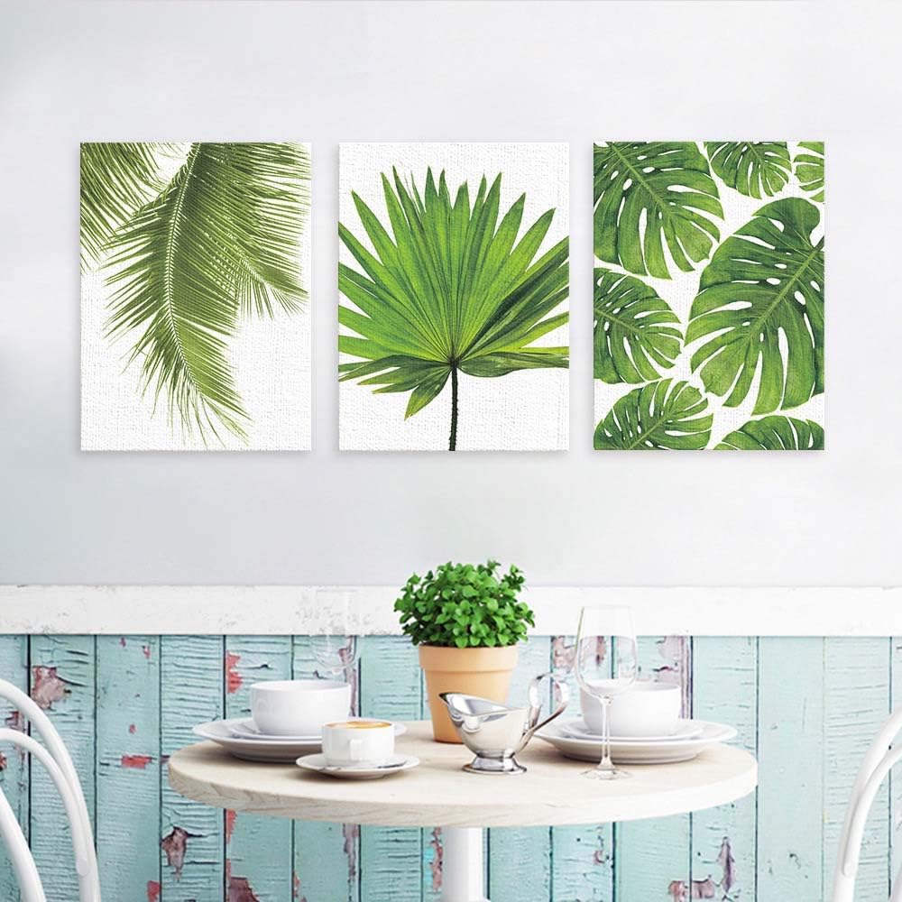 36Pcs Artificial Tropical Palm Leaves Large Size Bonus 2 Sheets/40pcs Dot Glues,Fake Faux Palm Leaves Hawaiian Party Jungle Beach Theme Decorations Table Leave Accessories Decors （36 Large Leaves）