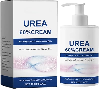 60% Urea Cream - 100g Urea Foot Cream For Cracked Heels And Dry Skin - Urea Cream 60 Percent For Feet And Hand - Maximum Strength Deep Moisturizing Cracked Heel Repair Cream For Foot And Body Care