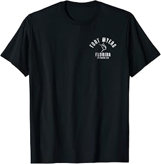 Fort Myers Florida FL Retro Vintage Beach Front & Back Men Women T-Shirt