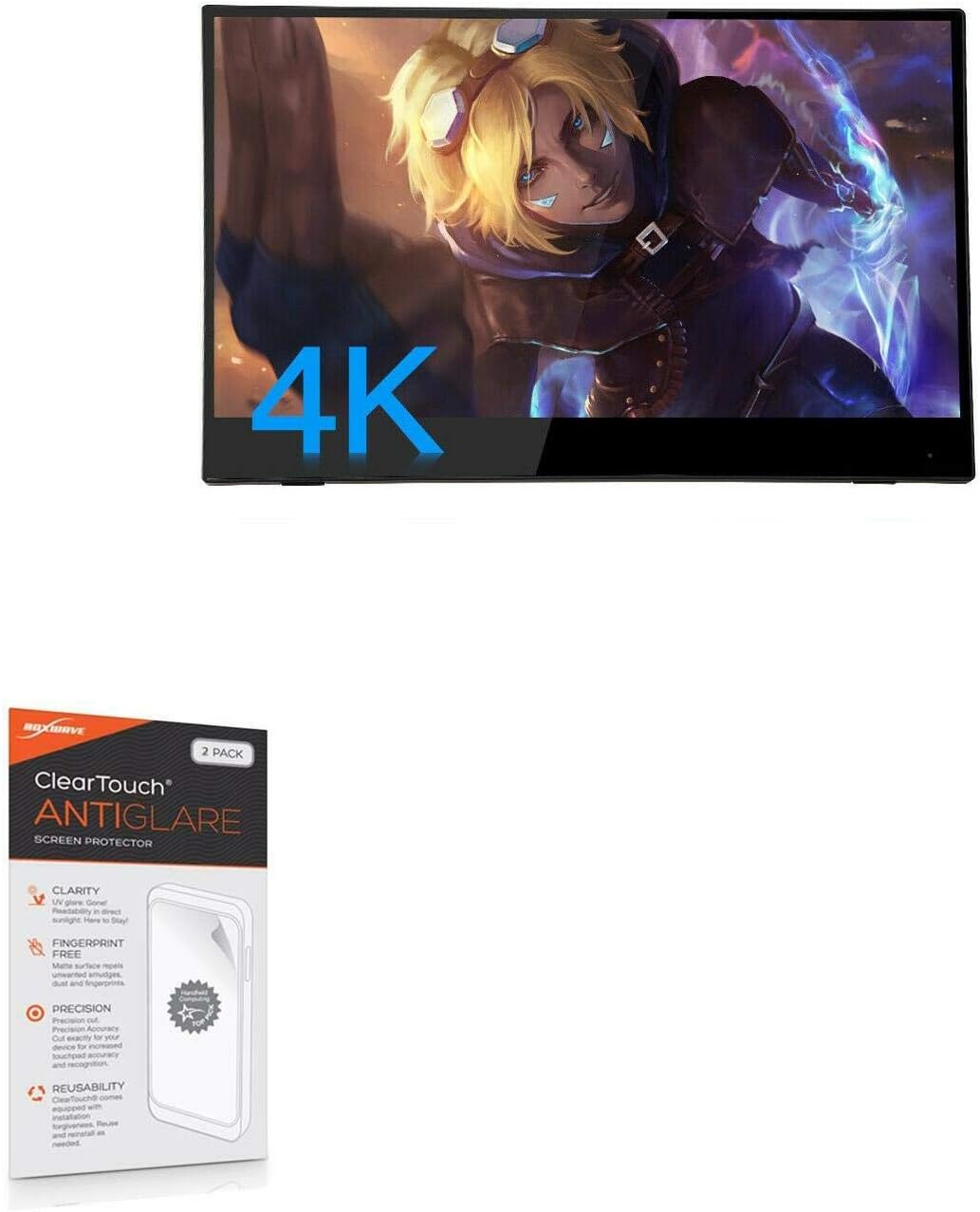 BoxWave Screen Protector Compatible with Eyoyo EM15X - ClearTouch Anti-Glare (2-Pack), Anti-Fingerprint Matte Film Skin