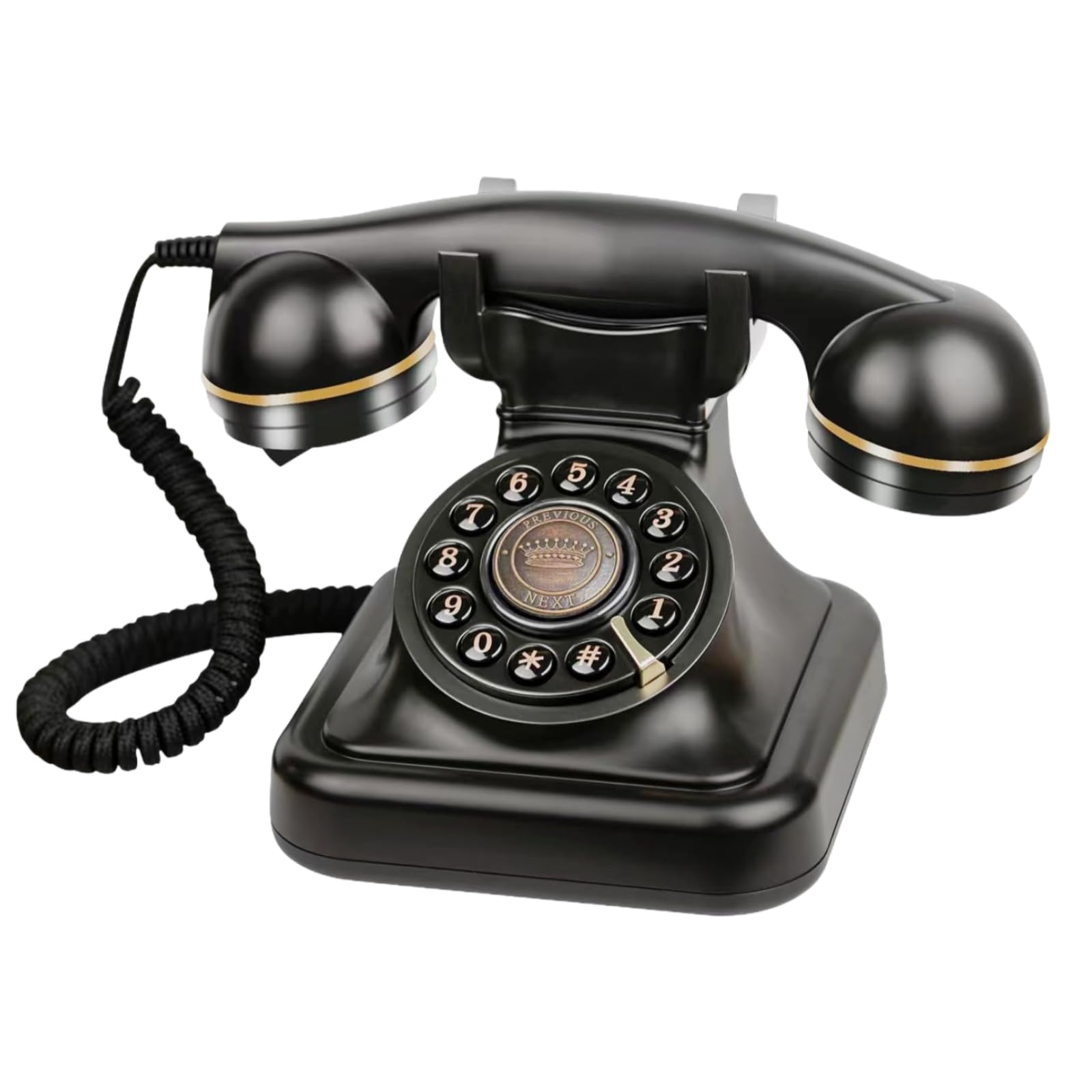 Audio Guest Book Wedding Phone, Retro Wedding Guest Book Telephone with Voice Recording, Record Guest Messages Audio Guestbook for Wedding Party Birthday Baby Shower(Black)