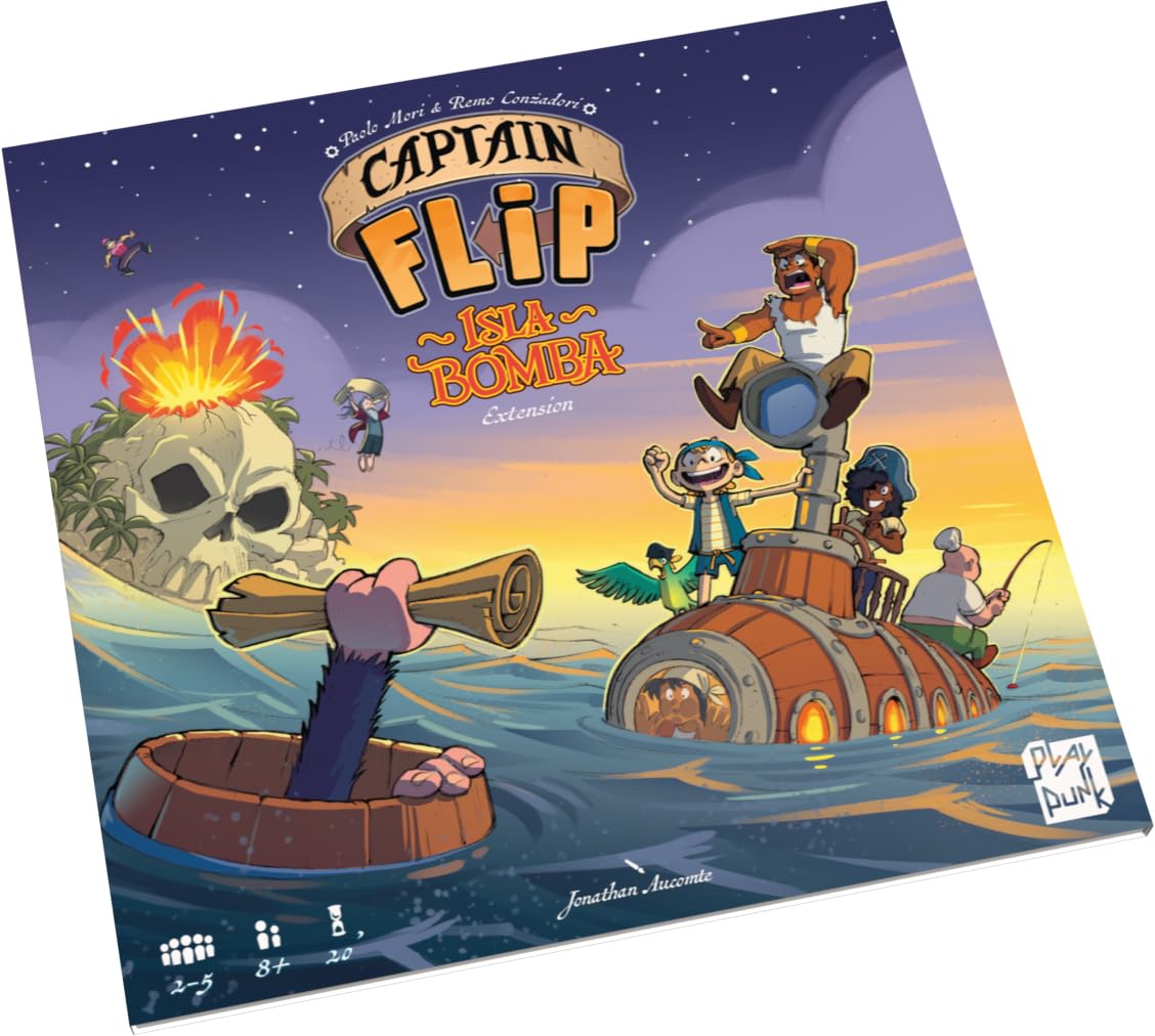 Asmodee - Extension Captain Flip Isla Bomba - Play Punk - Jeu de société Famille - 8 Ans - 2 à 5 Joueurs - 20 Min - Version Française - 4