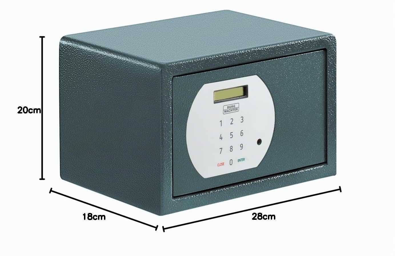 BURG-WÄCHTER - Cassaforte per mobili con serratura elettronica a combinazione, per fissaggio a parete e pavimento, 6,7 l, 7,1 kg, Pure-Safe PS 110 E, colore: Antracite