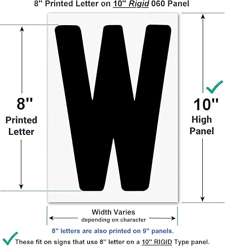 Miniatura 2 de Letras de carpa de 8 pulgadas en 10 pulgadas para letreros al aire libre, la letra de 8 pulgadas impresa en panel acrílico rígido de 10 pulgadas de