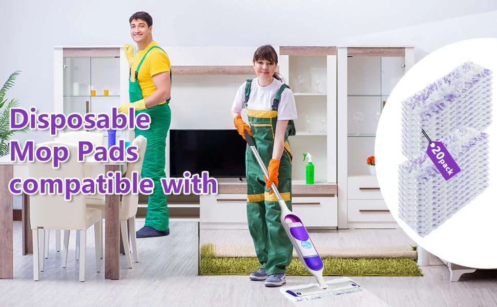 Power Mop Refill, Compatible with Swiffer Power Mop. Vacuum Packed. Disposable.