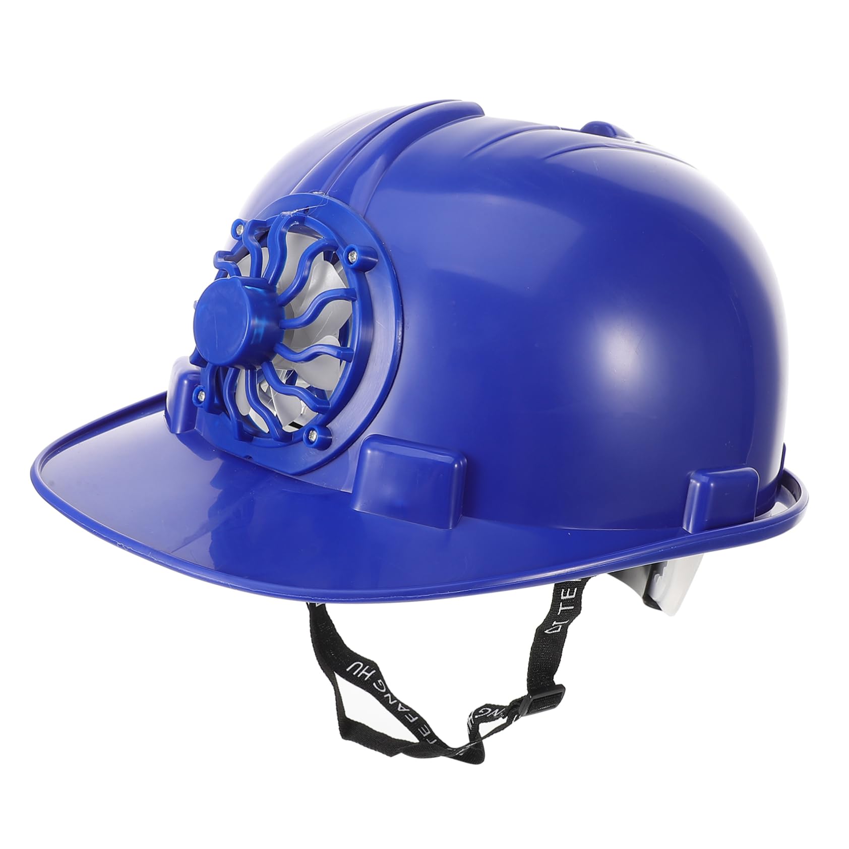 UKCOCO casco elmetto da ventaglio fan del cappello duro Cappello con protezione solare antiscottatura da costruzione da uomo elmetto protettivo plastica Blue