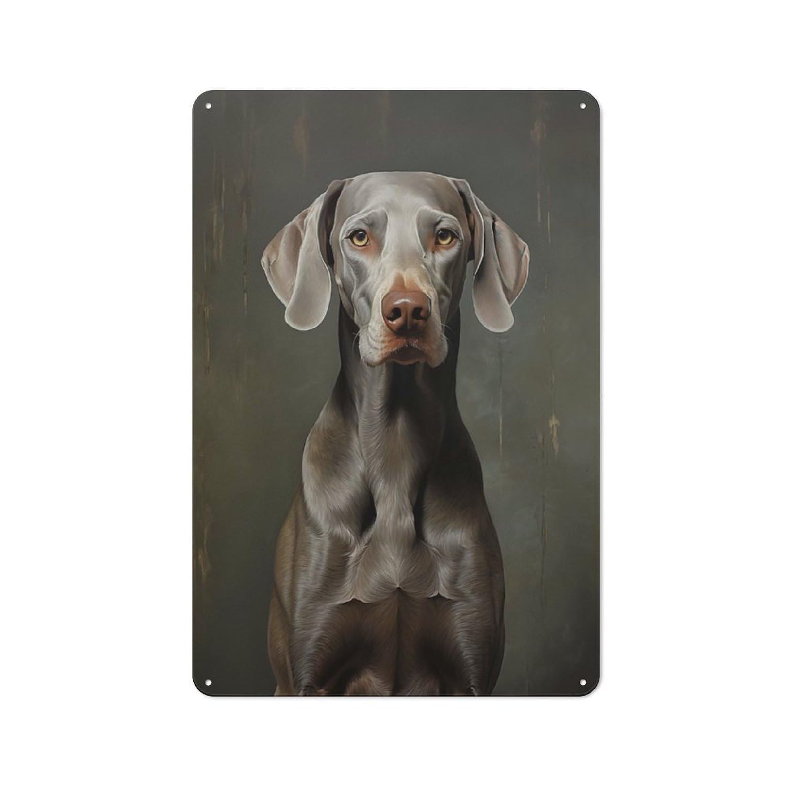 Junmoney Style-15 Weimaraner Retro Tin Wall Plaque 30X20cm For Guest Room Or Hallway, For Vintage Wall Decor Fans, For Themed Room Decoration
