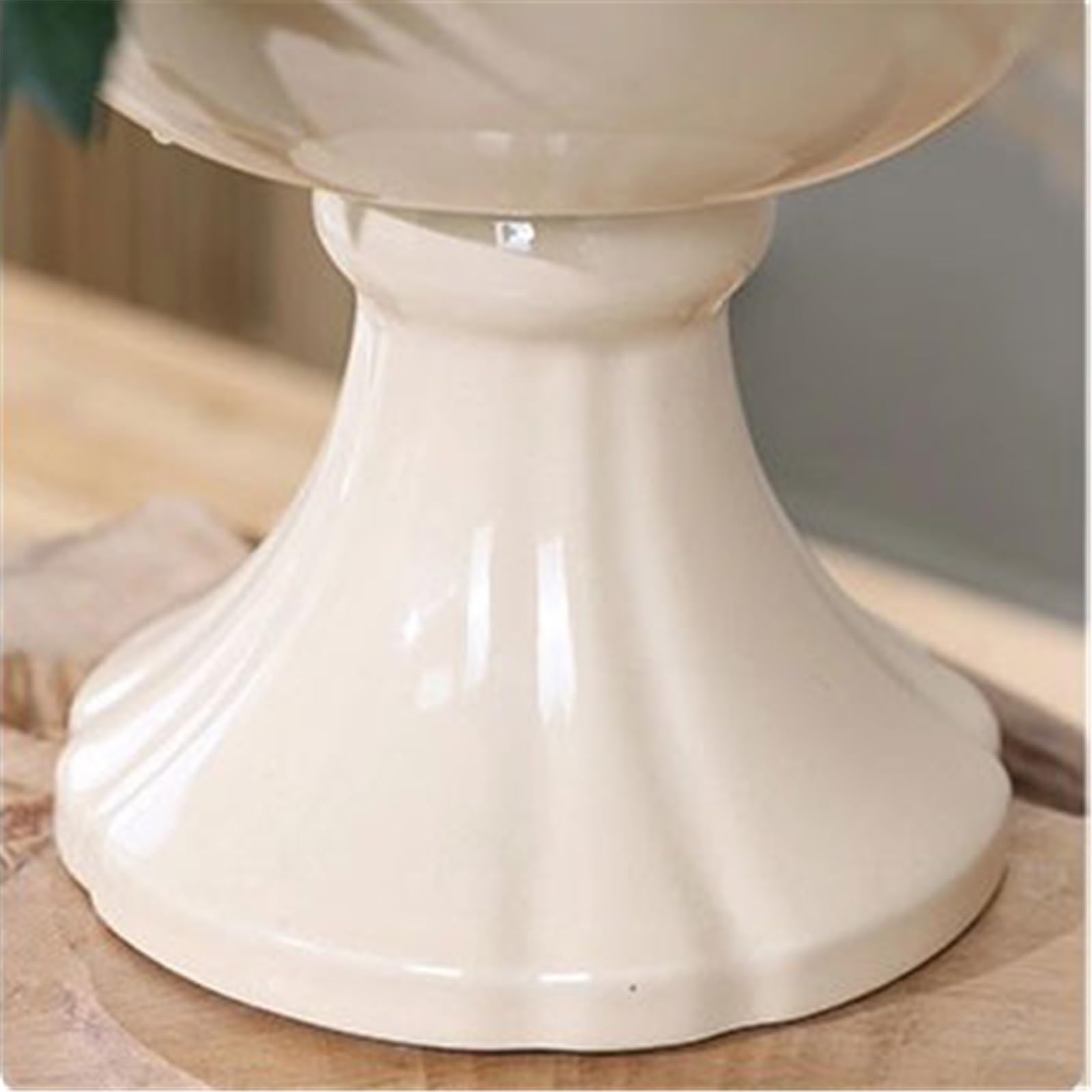 Sottovasi per Fiori Vassoio raccogligocce in Ceramica con piattino for composizioni Floreali Gambe Alte Vaso