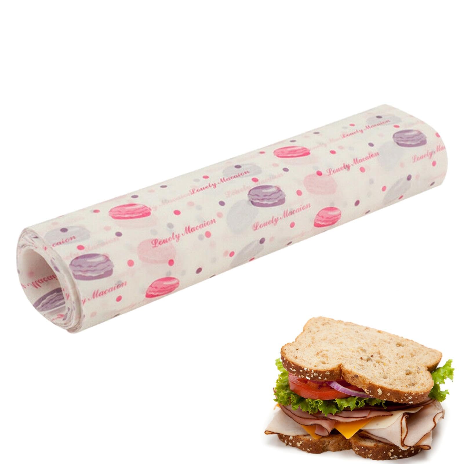 Rolki papieru woskowego do żywności, 50 arkuszy papieru woskowego, do restauracji, kościołów, stoisk koncesyjnych, szkolnych karnawałów, targów