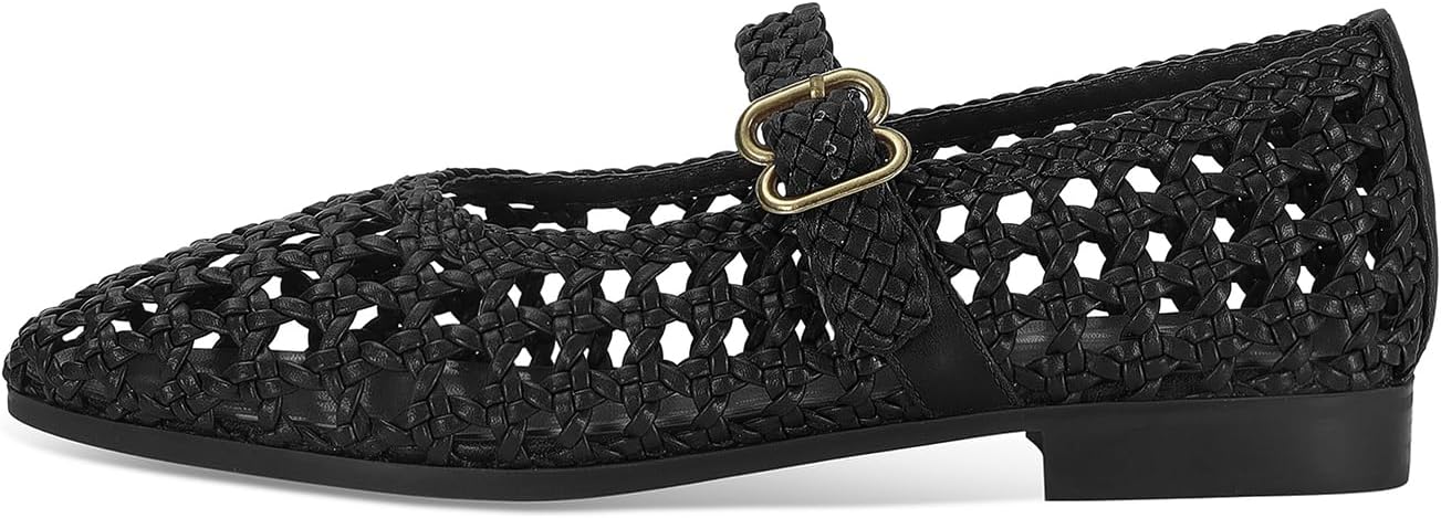 DOEYG Mesh Ballet Flats Shoes for Women Leopard Animal Print Mary Jane Flats Shoes Square Toe Dress Casual Comfortable Velvet Ballerina Shoes