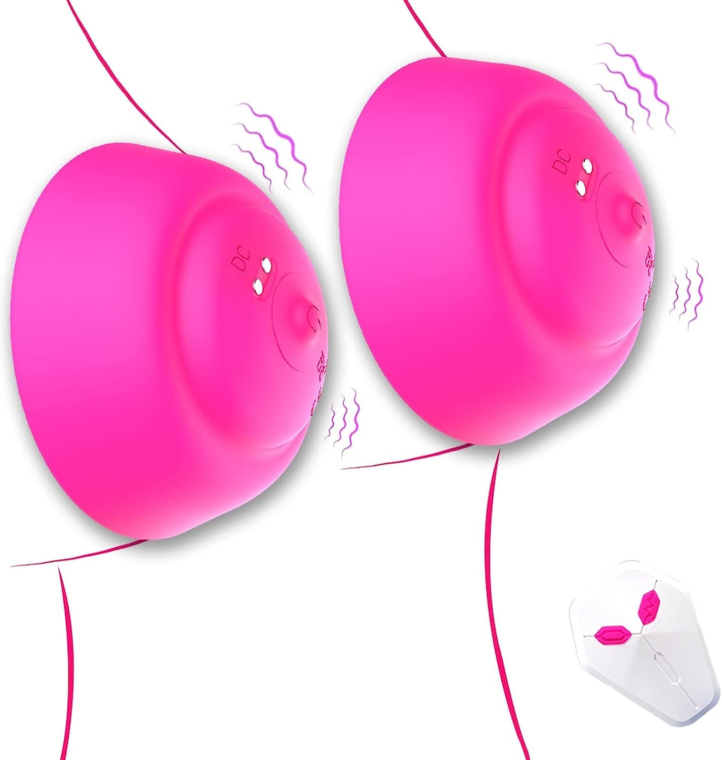 Nipple Toy Vibrator for Women with Remote Control,Wireless Nipple Clamps Sucking Stimulator with 12 Vibrating Speed Modes, Adult Sex Toys for Women Couples Pleasure Pink