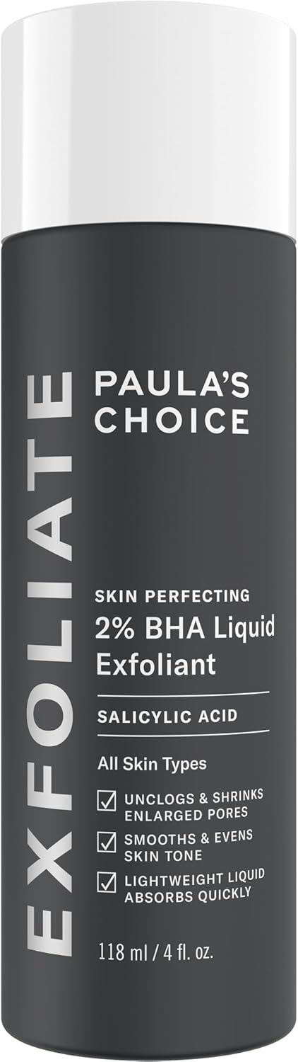 Paulas Choice--SKIN PERFECTING 2% BHA Liquid Salicylic Acid Exfoliant--Facial Exfoliant for Blackheads, Enlarged Pores, Wrinkles & Fine Lines, 4 oz Bottle