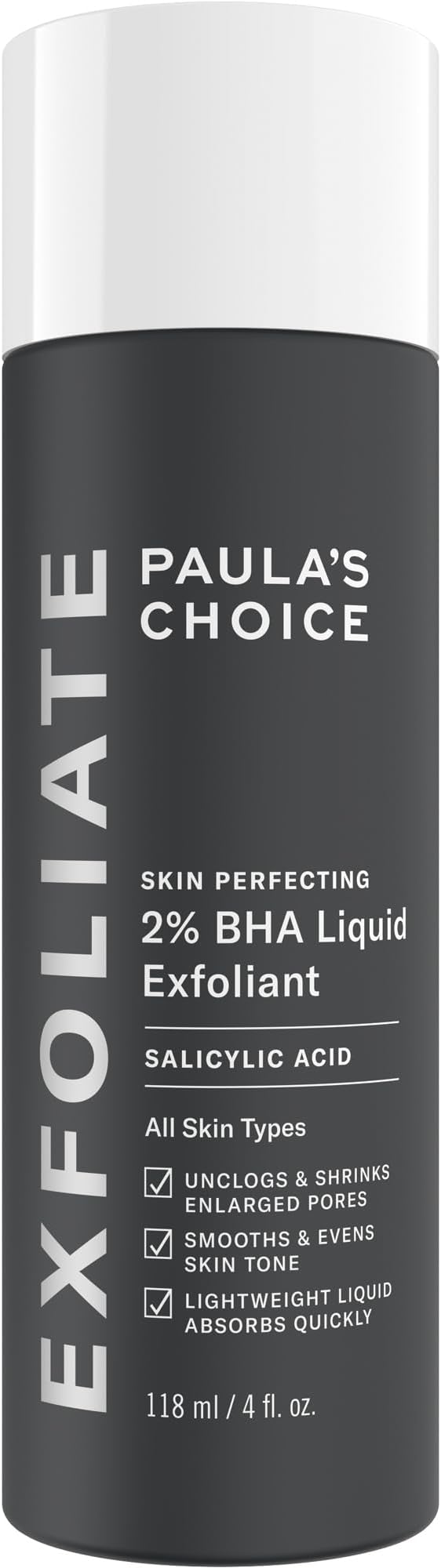 Paula's Choice SKIN PERFECTING 2% BHA Liquid Exfoliant with Salicylic Acid, Facial Polish for Pores, Wrinkles & Fine Lines, Suitable for Blackhead-Prone Skin, Fragrance-Free