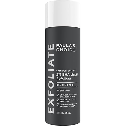 Paula's Choice SKIN PERFECTING 2% BHA Liquid Exfoliant with Salicylic Acid, Facial Polish for Enlarged Pores, Wrinkles & Fine Lines, Suitable for Blackhead-Prone Skin, Fragrance-Free