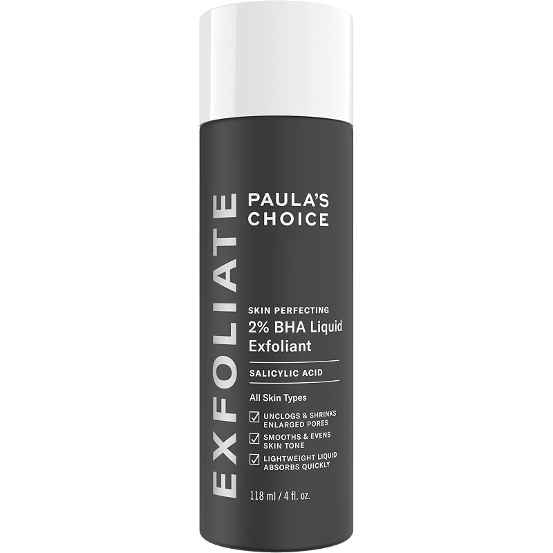 Paula's Choice SKIN PERFECTING 2% BHA Liquid Exfoliant with Salicylic Acid, Facial Polish for Pores, Wrinkles & Fine Lines, Suitable for Blackhead-Prone Skin, Fragrance-Free
