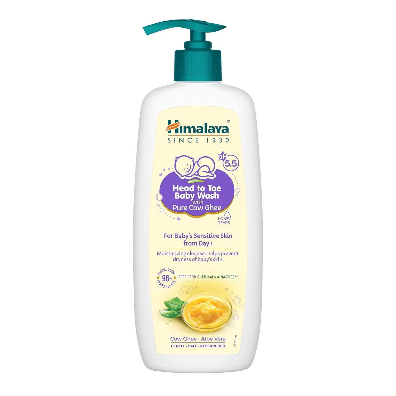 Himalaya Baby Head to Toe Wash with Pure Cow Ghee 400ml|For Sensitive Skin
