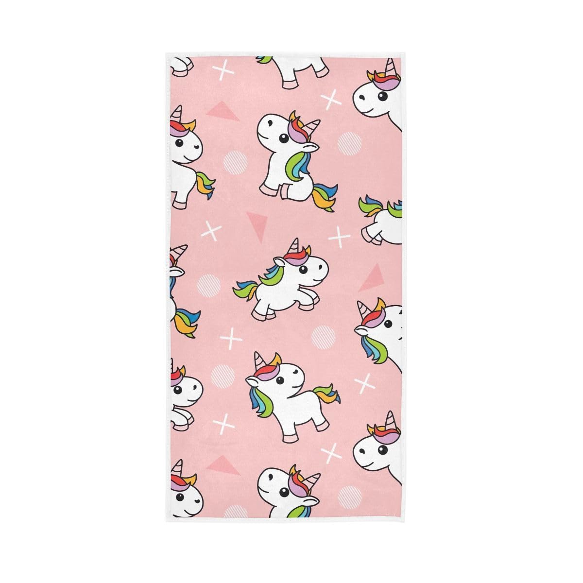 LSRCPD Cute Animal Unicorn Horse Hand Towels, 15 x 30 Inches, Soft Highly Absorbent Towels for Bathroom Gym Shower