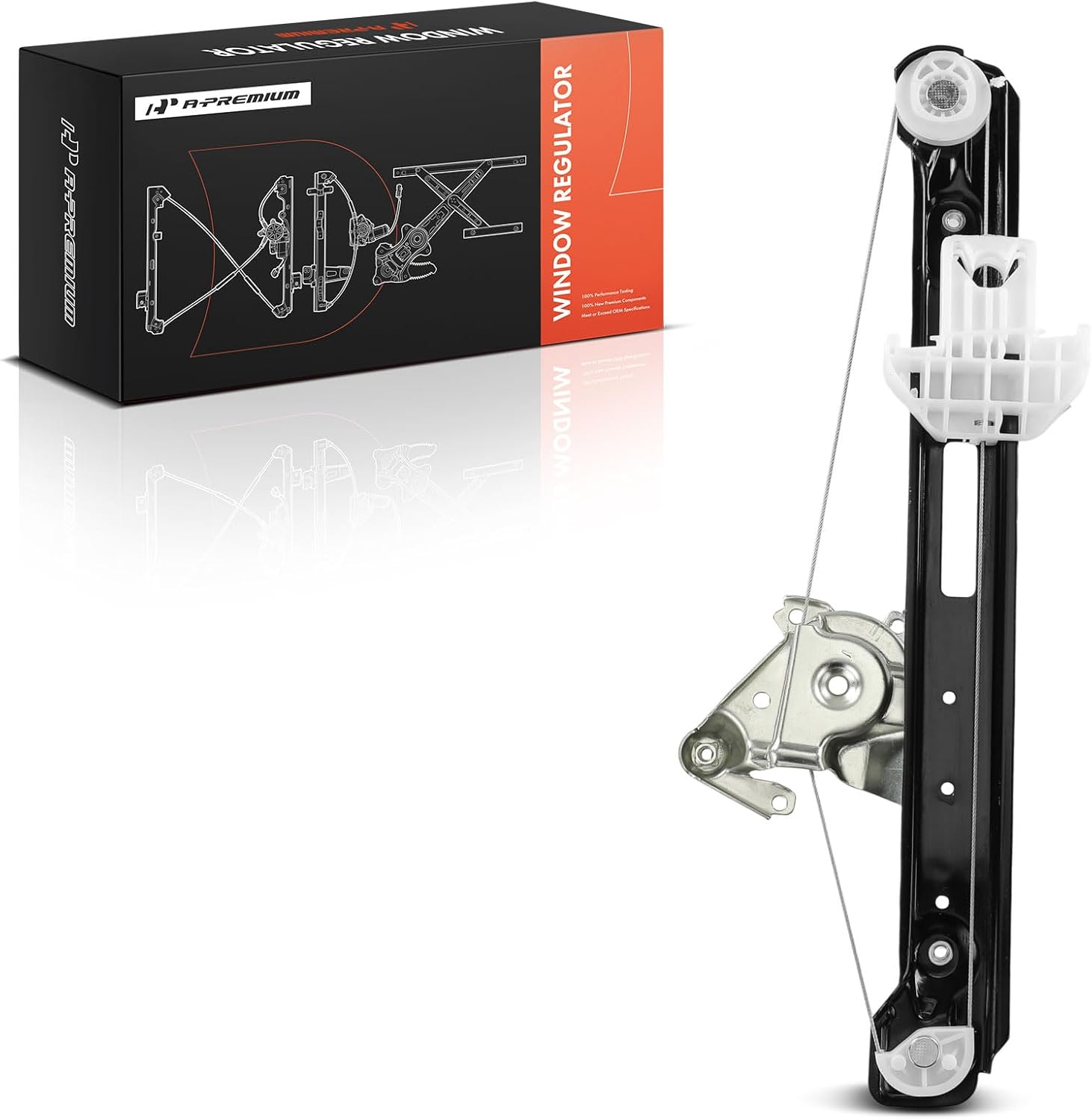 A-Premium Rear Left Driver Side Electric Power Window Regulator Without Motor Compatible with Ford Focus 2000-2007