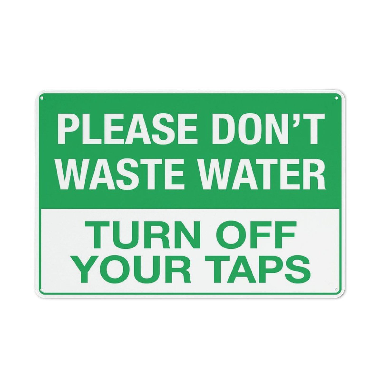 Please Dont Waste Water Sign 12X8 Inch Aluminum Uv Ink Printed For House And Business